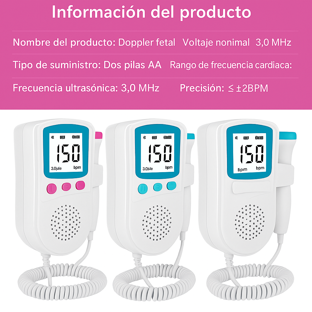Monitor de Frecuencia Cardíaca Fetal – Doppler Portátil