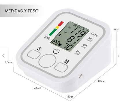 Tensiómetro Digital para Brazo – USB o Pilas