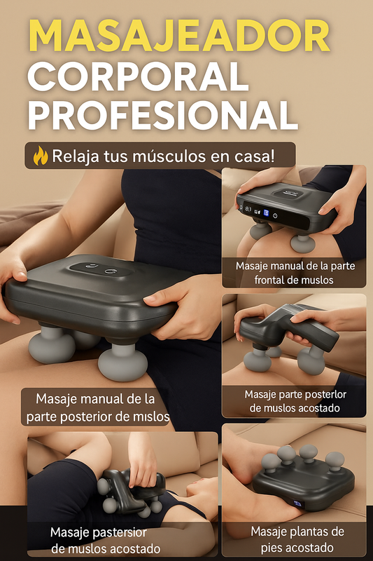 Masajeador Corporal Profesional – 20 Velocidades / 6 Modos